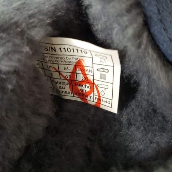 UGG Ascot Slipper Deep Ocean Suede Wool Comfort Loafer Men's US 8/ EU 41 NIB - Picture 11 of 14